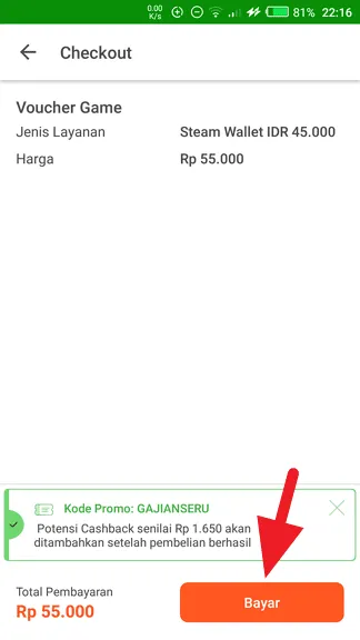 Promo Cara Beli Steam Wallet di Aplikasi Tokopedia 7 Promo