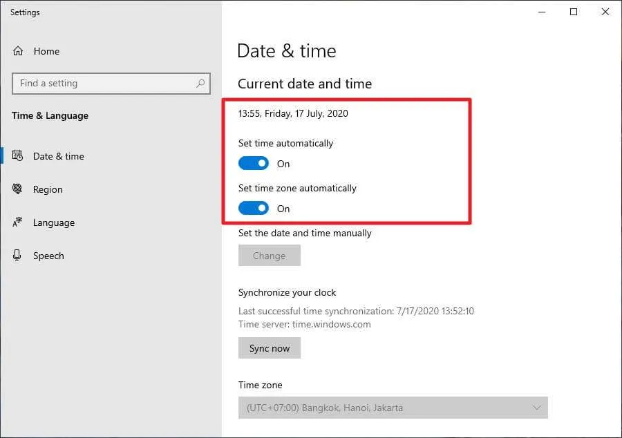 3 Cara Perbaiki Jam dan Tanggal yang Selalu Salah di Windows 10 3 Set time automatically 3 Cara Perbaiki Jam dan Tanggal yang Selalu Salah di Windows 10 3 Set time automatically