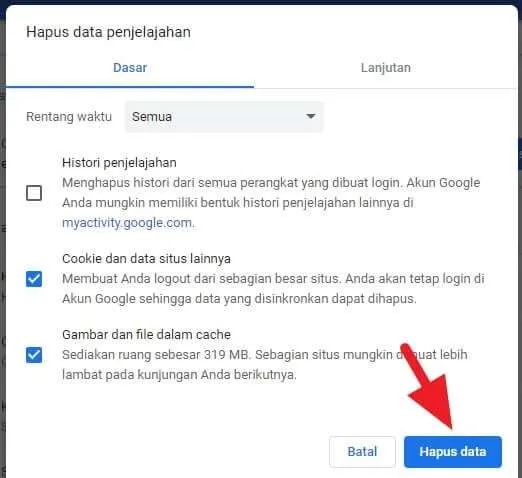 5 Cara Ampuh Mengatasi Page Unresponsive di Chrome 7 Hapus data 1 5 Cara Ampuh Mengatasi Page Unresponsive di Chrome 5 Hapus data 1