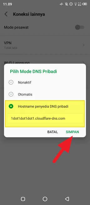 Hostname penyedia DNS pribadi Cara Aktifkan DNS Pribadi 1.1.1.1 di Android 5 Hostname penyedia DNS pribadi