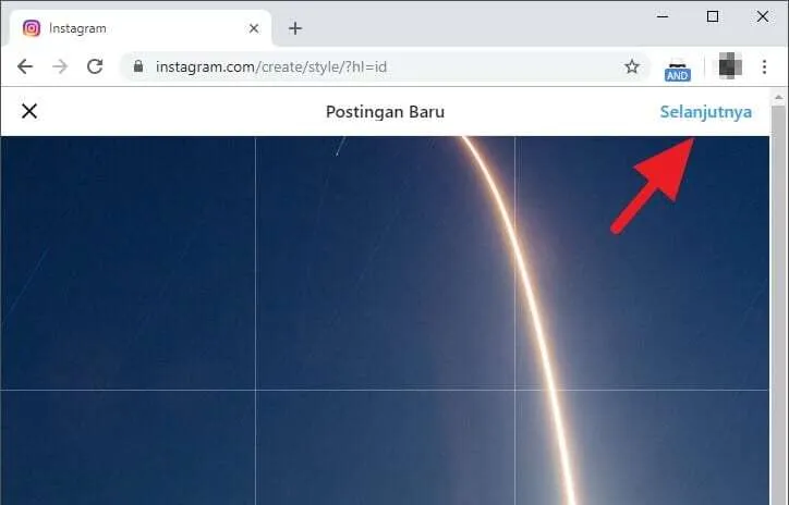Selanjutnya Cara Posting Foto di Instagram Versi Web untuk Komputer/Laptop 4 Selanjutnya