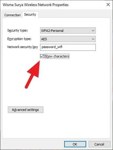 show characters Cara Melihat Password WiFi yang Terhubung di PC/Laptop 8 show characters
