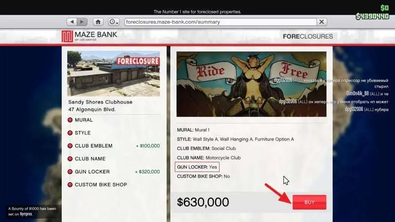Buy property with gun locker Cara 'Membuang' Senjata di GTA V Online 9 Buy property with gun locker
