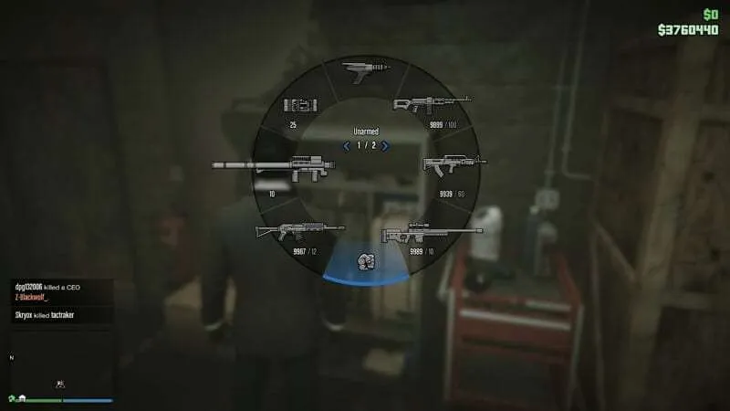 Custom weapons wheel Cara 'Membuang' Senjata di GTA V Online 15 Custom weapons wheel