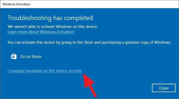 I changed hardware on this device recently Cara Aktivasi Ulang Windows 10 Setelah Upgrade Hardware 6 I changed hardware on this device recently