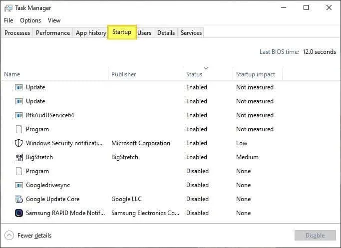 Cara Mengatur Program Startup Windows 10 Agar Lebih Cepat 8 Task Manager Startup 1 Cara Mengatur Program Startup Windows 10 Agar Lebih Cepat 8 Task Manager Startup 1