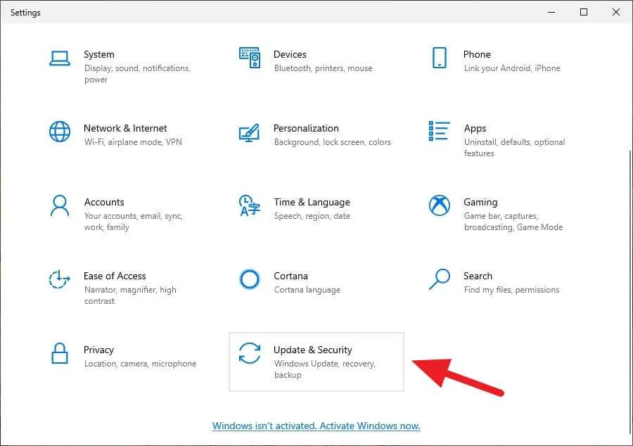 Update and Security Cara Aktivasi Ulang Windows 10 Setelah Upgrade Hardware 4 Update and Security