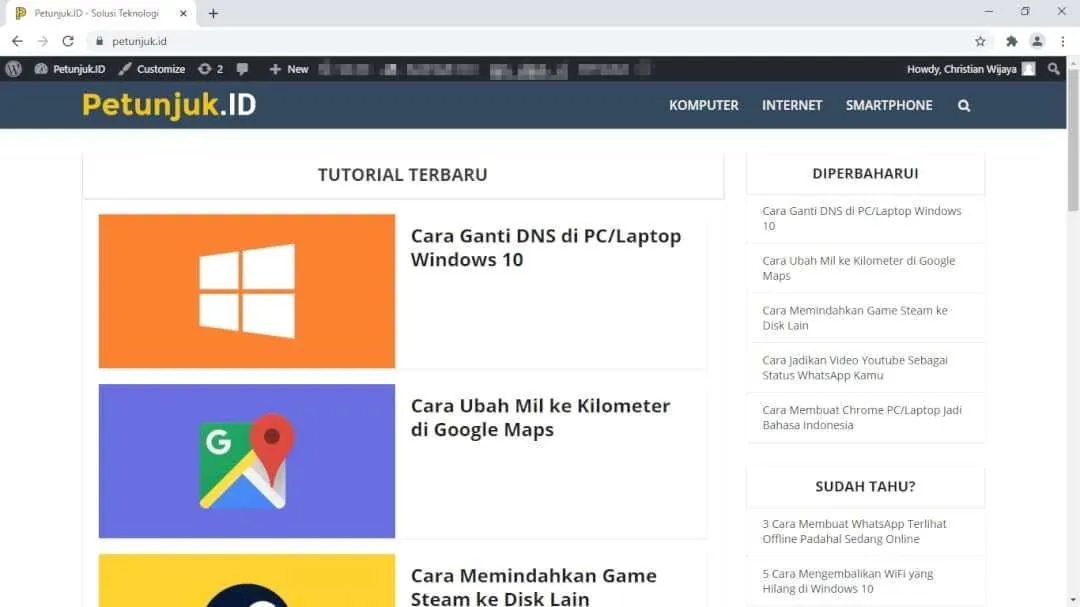 Website Cara Membuat Shortcut Web di Chrome PC 3 Website