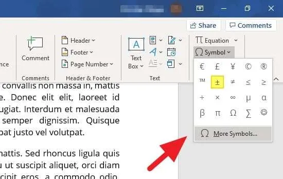 3 Cara Membuat Simbol Kurang-Lebih (±) di Ms. Word 4 More Symbols 3 Cara Membuat Simbol Kurang-Lebih (±) di Ms. Word 4 More Symbols