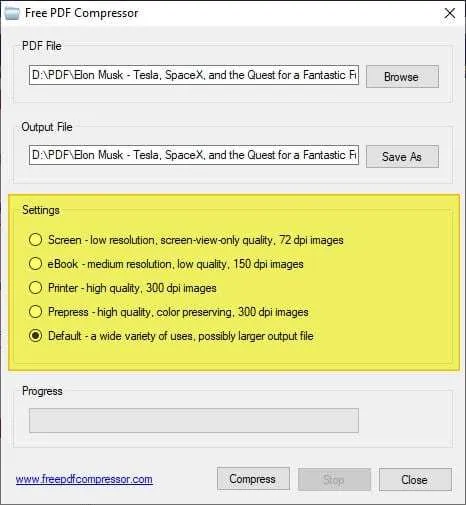 Settings quality Cara Memperkecil Ukuran File PDF Offline Gratis 6 Settings quality