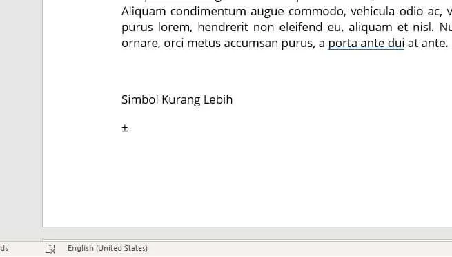 3 Cara Membuat Simbol Kurang-Lebih (±) di Ms. Word 7 Simbol kurang lebih 3 Cara Membuat Simbol Kurang-Lebih (±) di Ms. Word 7 Simbol kurang lebih
