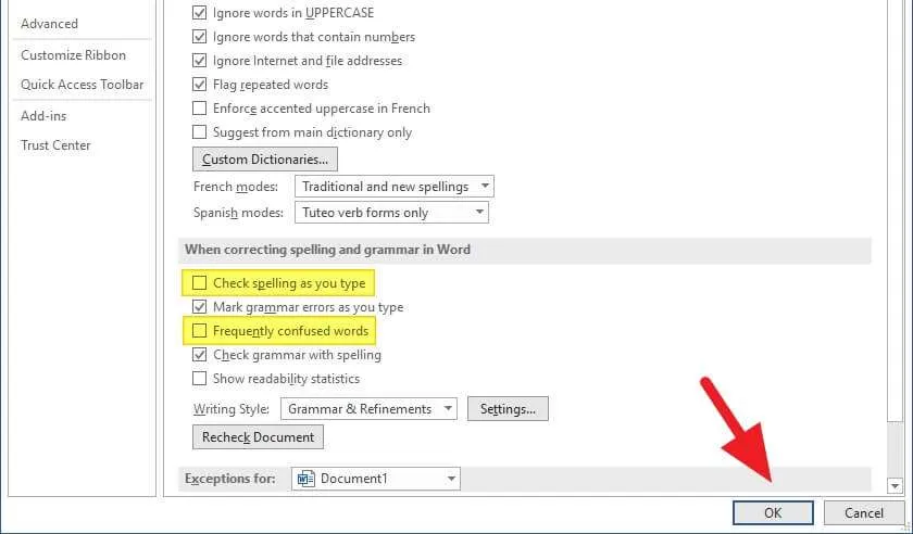 Cara Menghilangkan Garis Bawah Merah di Microsoft Word 7 When correcting spelling Cara Menghilangkan Garis Bawah Merah di Microsoft Word 7 When correcting spelling