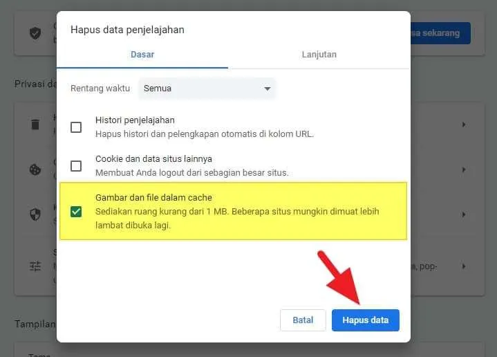 3 Cara Membersihkan Cache di PC/Laptop Agar Lebih Cepat 5 Cache hapus data 3 Cara Membersihkan Cache di PC/Laptop Agar Lebih Cepat 5 Cache hapus data