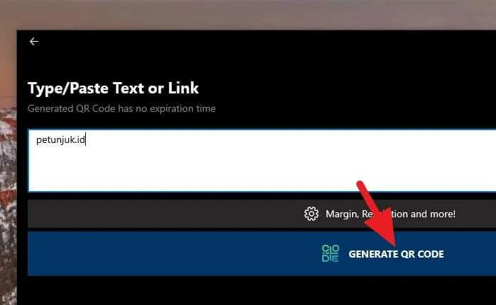 Generate QR code button 3 Cara Membuat Kode QR dengan Cepat 11 Generate QR code button
