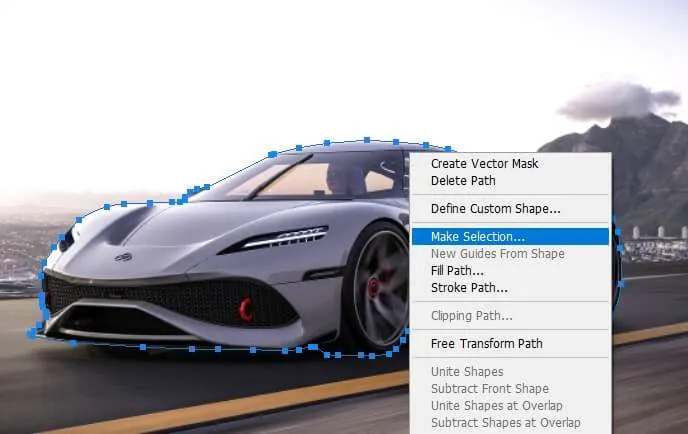 Make selection Cara Termudah Membuat Garis Mengikuti Gambar di Photoshop 6 Make selection