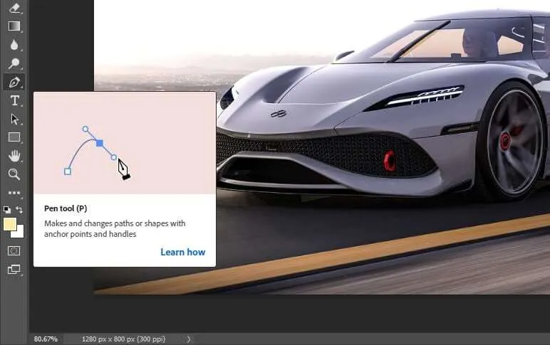Pen Tool Cara Termudah Membuat Garis Mengikuti Gambar di Photoshop 4 Pen Tool