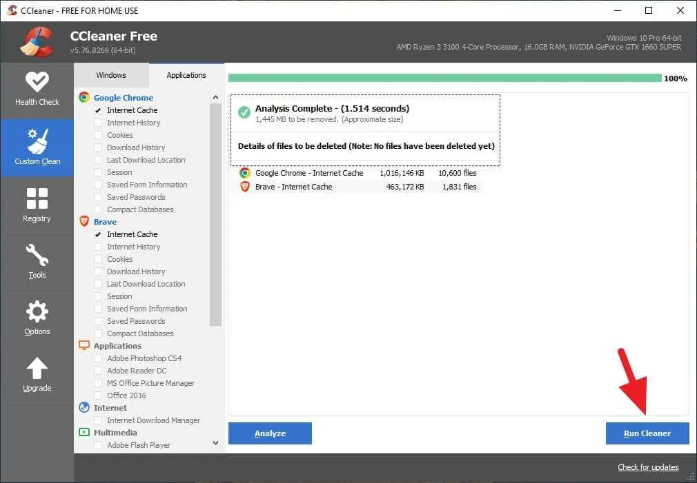 3 Cara Membersihkan Cache di PC/Laptop Agar Lebih Cepat 16 Run CCleaner clean cache 3 Cara Membersihkan Cache di PC/Laptop Agar Lebih Cepat 16 Run CCleaner clean cache
