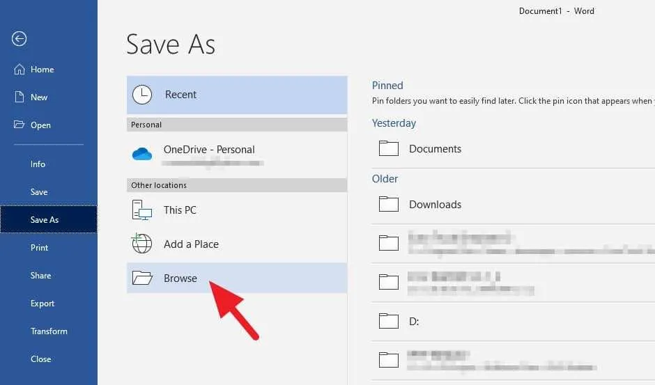 Cara Mengubah Dokumen Word Jadi PDF dengan Instan! 4 Save as Browse 1 Cara Mengubah Dokumen Word Jadi PDF dengan Instan! 4 Save as Browse 1