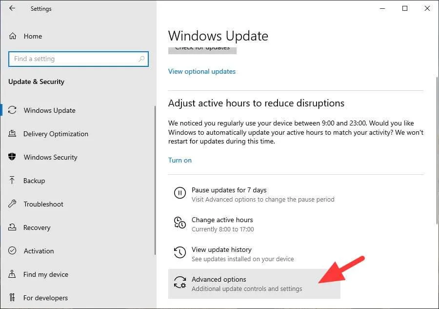 Advanced options Cara Mematikan Update Windows 10 Secara Permanen 10 Advanced options