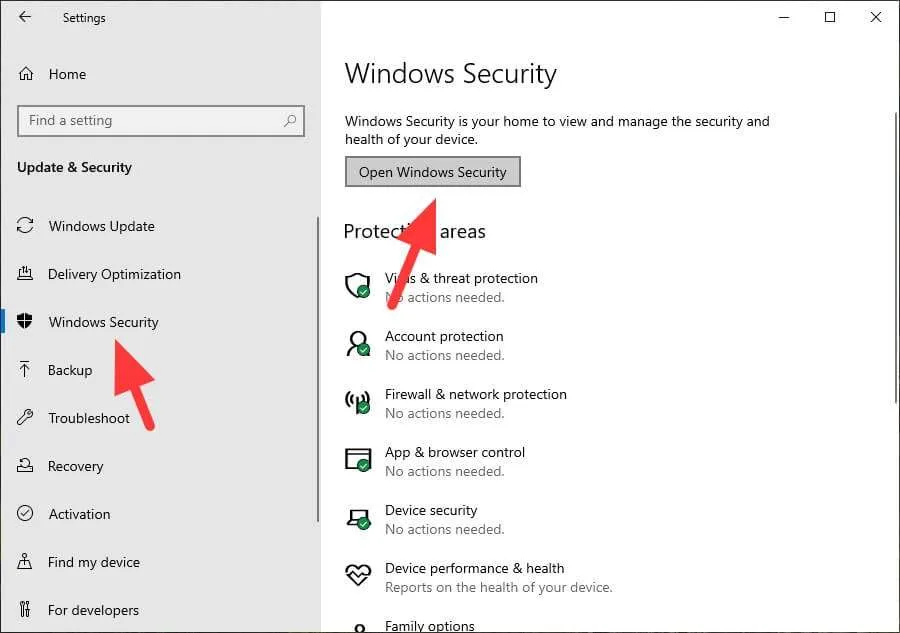 Cara Mengaktifkan & Menonaktifkan Windows Defender di Windows 10 5 Open Windows Security Cara Mengaktifkan & Menonaktifkan Windows Defender di Windows 10 5 Open Windows Security