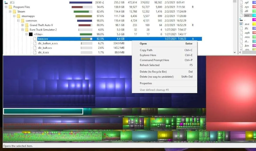 WinDirStat delete Cara Instan Mencari File Berukuran Besar di Windows 10 13 WinDirStat delete
