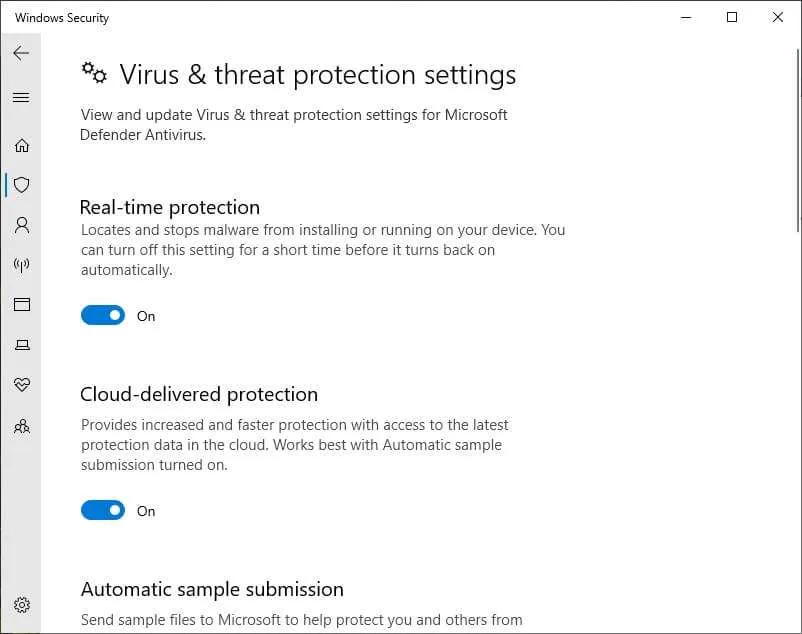 Cara Mengaktifkan & Menonaktifkan Windows Defender di Windows 10 8 protection on Cara Mengaktifkan & Menonaktifkan Windows Defender di Windows 10 8 protection on
