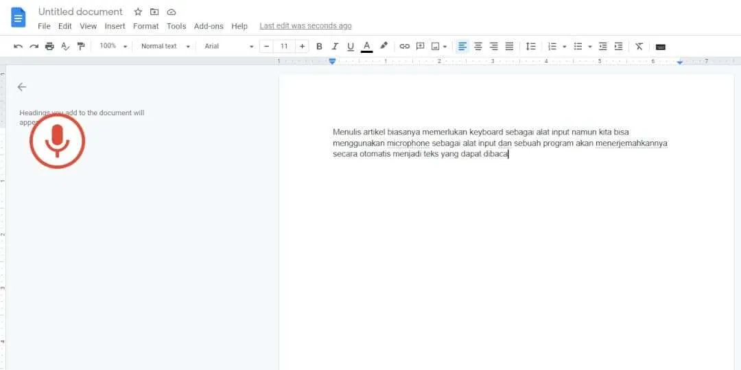 talk Cara Cepat Mengetik Dokumen Dengan Suara di PC/Laptop 8 talk