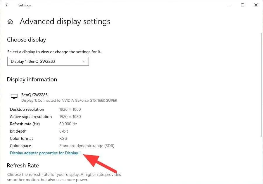 Cara Melihat Spesifikasi Graphics Card pada Windows 10 6 Display adapter properties Cara Melihat Spesifikasi Graphics Card pada Windows 10 6 Display adapter properties