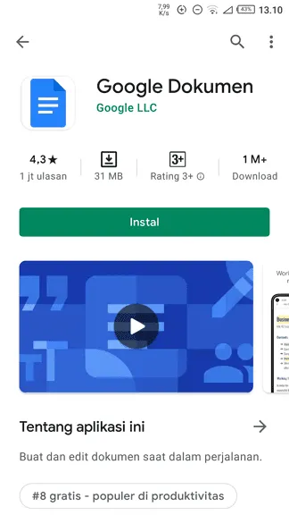 Google Docs Cara Mengubah Word ke PDF di Android dengan Google Docs 3 Google Docs