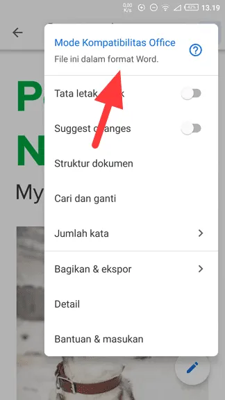 Mode kompatibilitas office Cara Mengubah Word ke PDF di Android dengan Google Docs 8 Mode kompatibilitas office