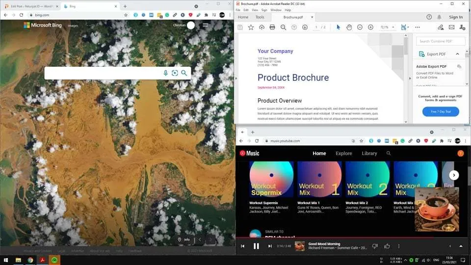 triple window Cara Menggunakan Split Screen Windows 10 Agar Lebih Produktif 8 triple window