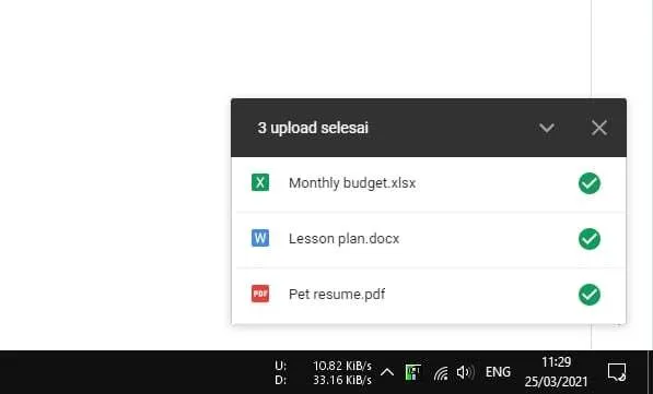 upload selesai Cara Berbagi File Dokumen yang Disimpan di Google Drive 6 upload selesai