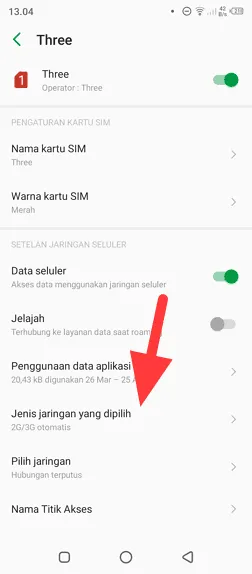 Cara Mudah Mengubah Jaringan 3G Menjadi 4G di Android 5 jenis jaringan yang dipilih Cara Mudah Mengubah Jaringan 3G Menjadi 4G di Android 5 jenis jaringan yang dipilih