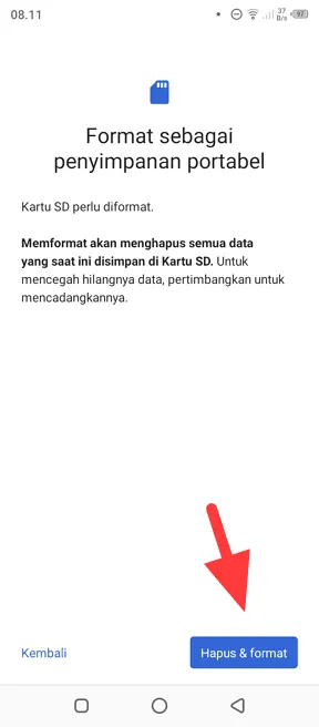 hapus format 2+1 Cara Format Kartu SD Langsung di HP Android Kamu 6 hapus format