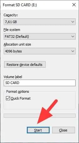 start format 2+1 Cara Format Kartu SD Langsung di HP Android Kamu 18 start format
