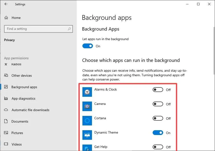 background apps 3 7 Cara Menghemat Baterai Laptop Supaya Awet Berjam-jam 14 background apps 3
