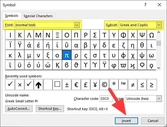 3 Cara Mudah Membuat Simbol Pi (π) di Word 8 greek and coptic 3 Cara Mudah Membuat Simbol Pi (π) di Word 8 greek and coptic