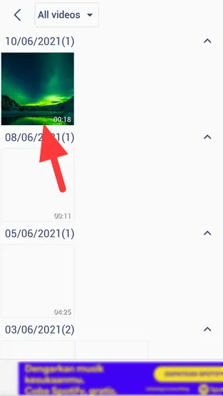 pilih video 1 Cara Membuat Gambar GIF Bergerak di Chat WhatsApp 12 pilih video 1