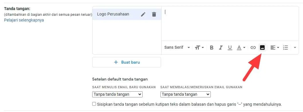 sisipkan gambar Cara Memasang Logo Perusahaan di Bagian Bawah Email Gmail 7 sisipkan gambar
