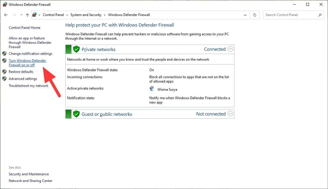 Cara Matikan Firewall Windows 7/8/10 Untuk Sementara 6 turn windows defender firewall on or off Cara Matikan Firewall Windows 7/8/10 Untuk Sementara 6 turn windows defender firewall on or off