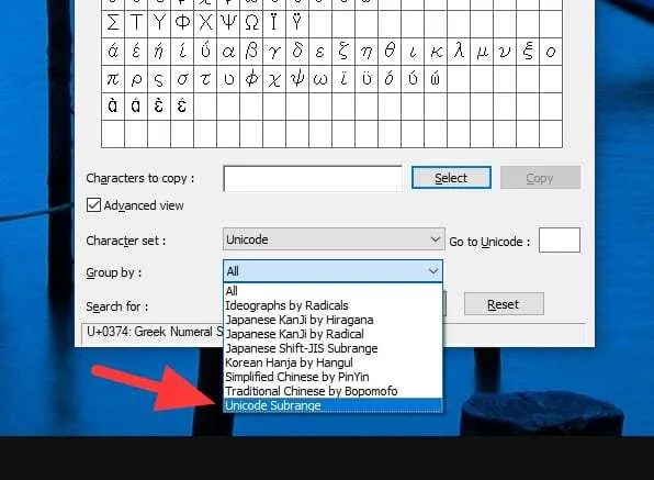 3 Cara Mudah Membuat Simbol Pi (π) di Word 12 unicode subarange 3 Cara Mudah Membuat Simbol Pi (π) di Word 12 unicode subarange