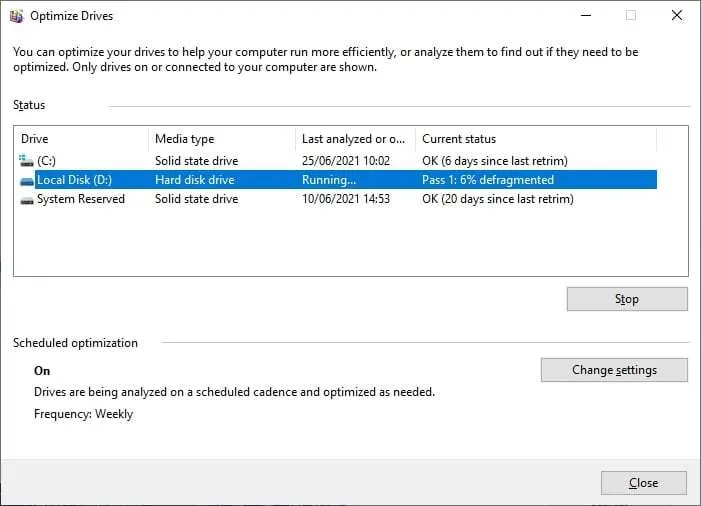 6 Cara Mempercepat Booting Windows 10 Dalam Hitungan Detik 16 defragment process 6 Cara Mempercepat Booting Windows 10 Dalam Hitungan Detik 16 defragment process