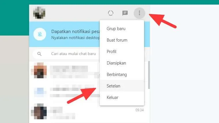 setelan whatsapp web 2 Cara Aktifkan Mode Gelap di WhatsApp Web 4 setelan whatsapp web 2
