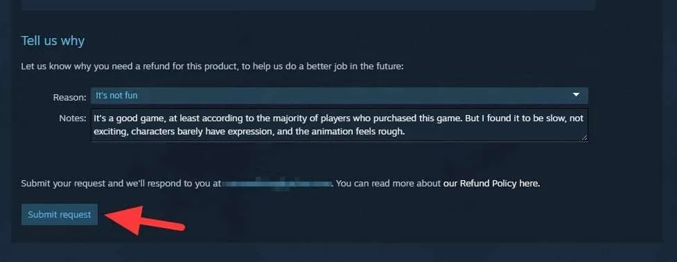 Cara Refund Game yang Dibeli di Steam Beserta Saldonya 8 submit request Cara Refund Game yang Dibeli di Steam Beserta Saldonya 8 submit request