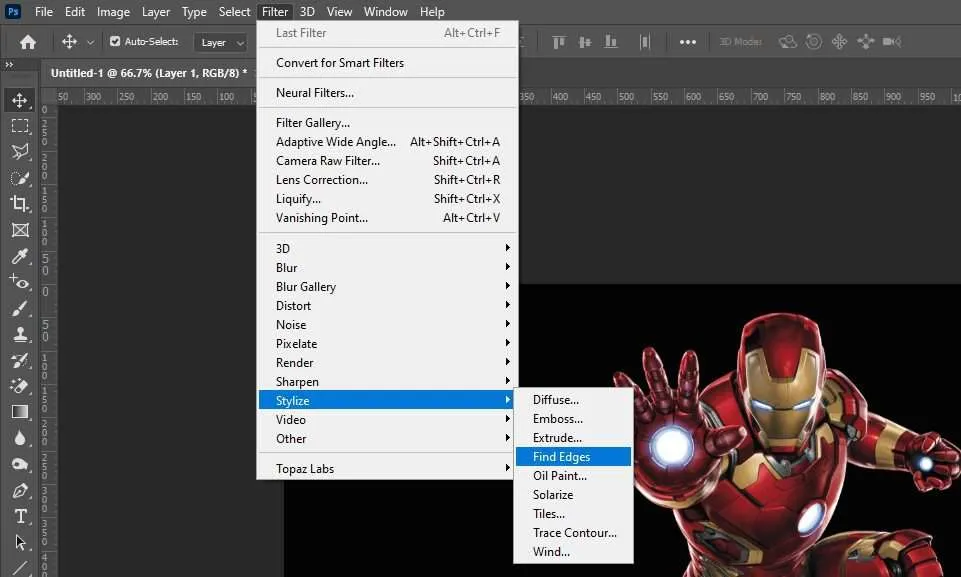 Cara Mudah Membuat Efek Kapur di Photoshop 4 filter find edges Cara Mudah Membuat Efek Kapur di Photoshop 4 filter find edges