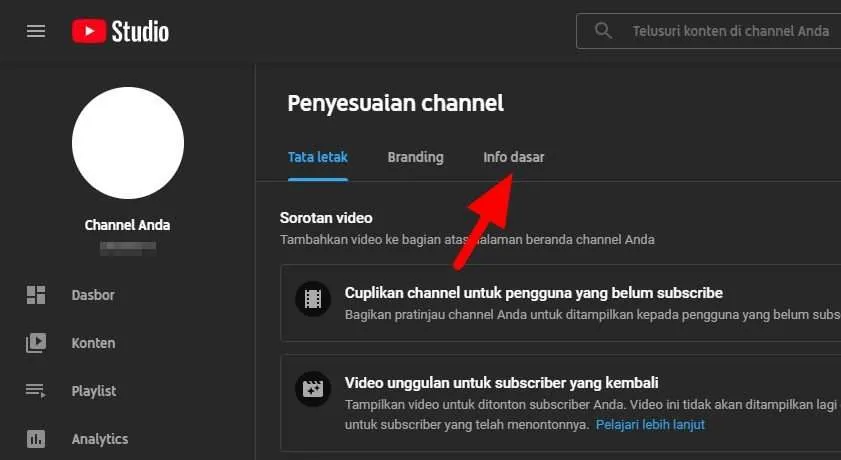 info dasar Cara Mengganti Nama Channel Youtube via Android/Laptop 10 info dasar