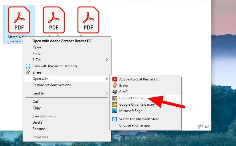 open with Google Chrome 1 Cara Menghapus Halaman PDF dengan Chrome PC/Laptop 3 open with Google Chrome 1
