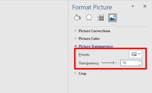 Cara Membuat Gambar Menjadi Transparan di Ms. Word 7 presets transparency Cara Membuat Gambar Menjadi Transparan di Ms. Word 7 presets transparency