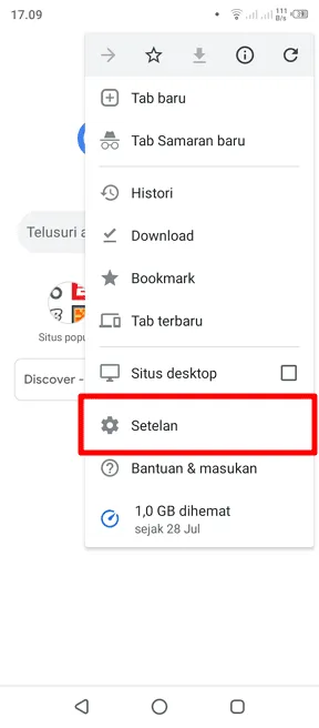 setelan chrome Cara Cepat Matikan 'Semua Notifikasi' dari Chrome Android 4 setelan chrome