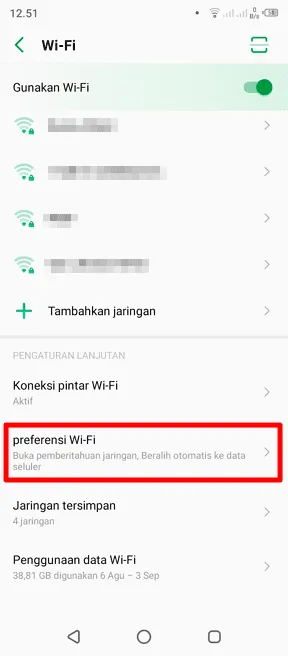 2 Cara Cepat Menemukan 'IP Address' Ponsel Android 5 preferensi wifi 2 Cara Cepat Menemukan 'IP Address' Ponsel Android 5 preferensi wifi